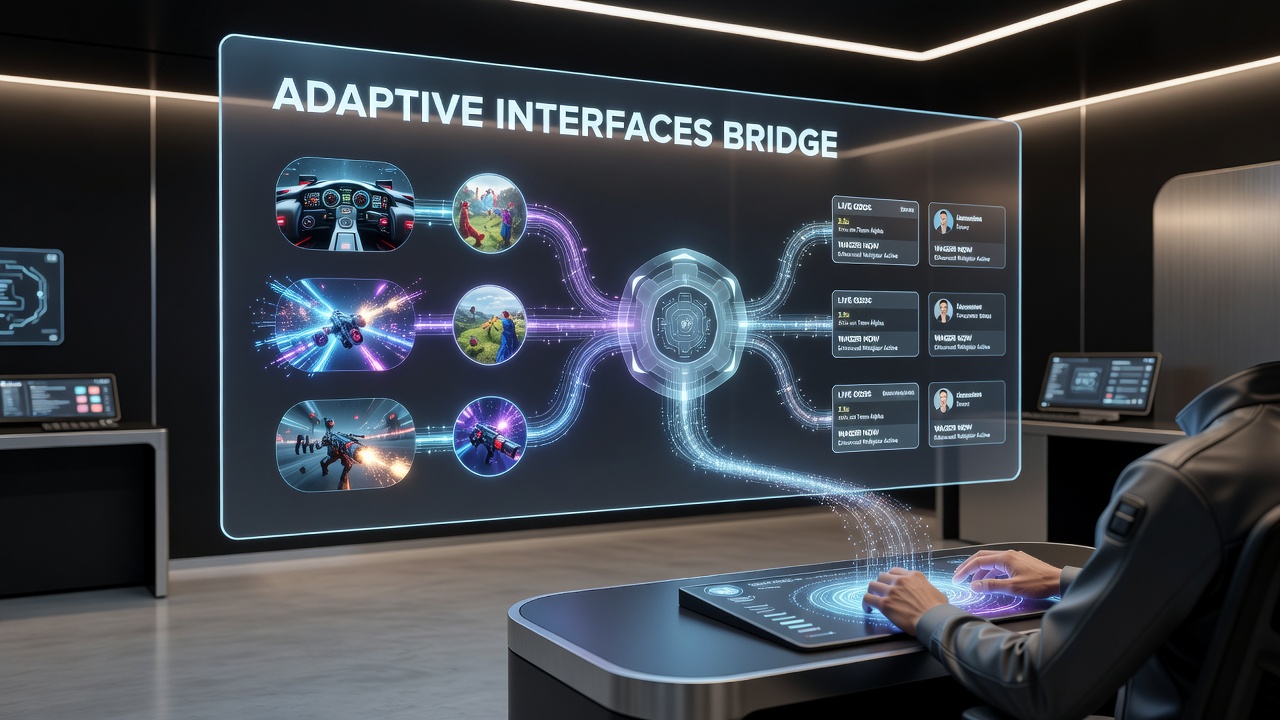 Gebruiker navigeert naadloos tussen virtuele gaming en evenementenweddenschappen via adaptieve interface-elementen