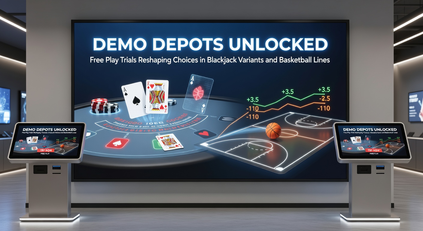 Schermafbeelding van een demo-modus in blackjack met basketbal wedlijnen op de achtergrond, waar spelers gratis varianten uitproberen