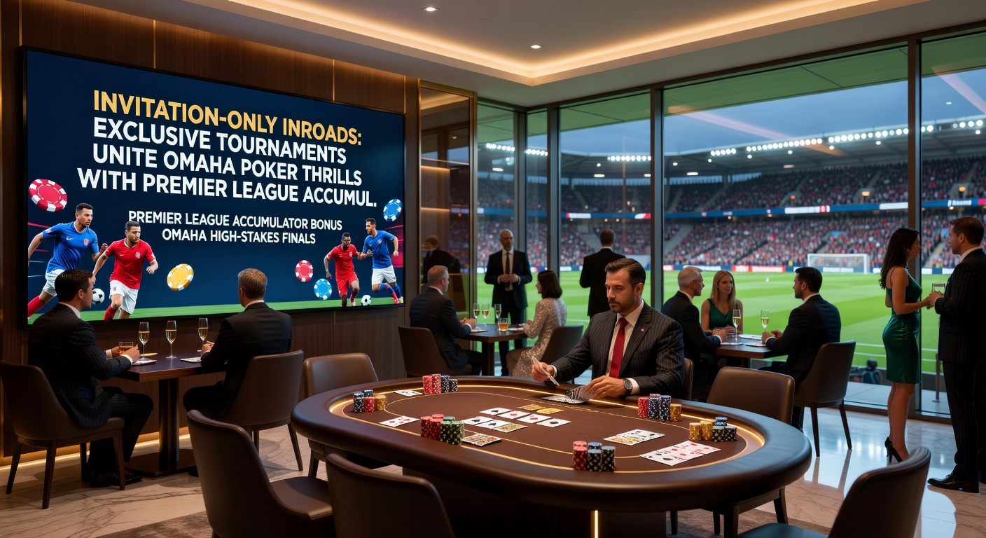 Een groep exclusieve spelers die accumulators vieren tijdens een Omaha poker sessie met Premier League live updates