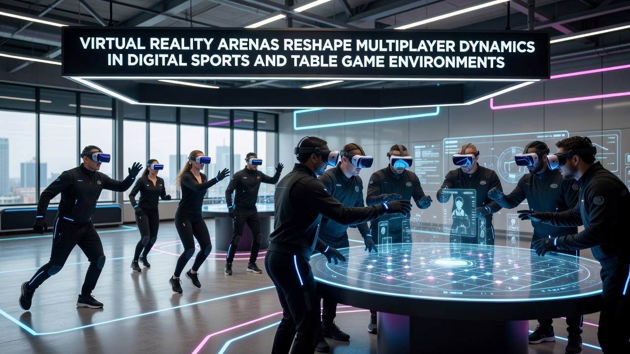 Multiplayer sessie in virtuele tafelspel arena