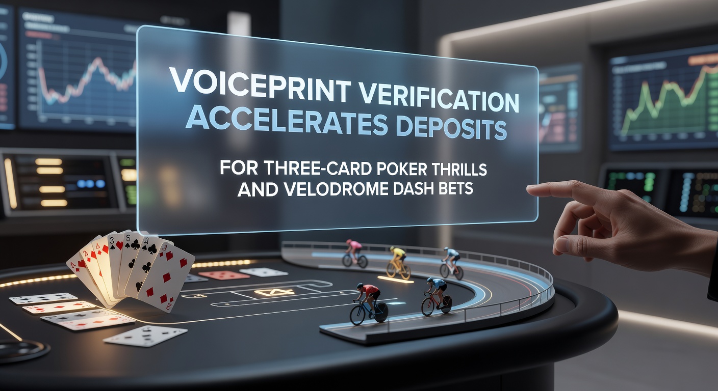 Illustratie van spraakafdruk verificatie die snelle deposits mogelijk maakt voor poker en wielerweddenschappen